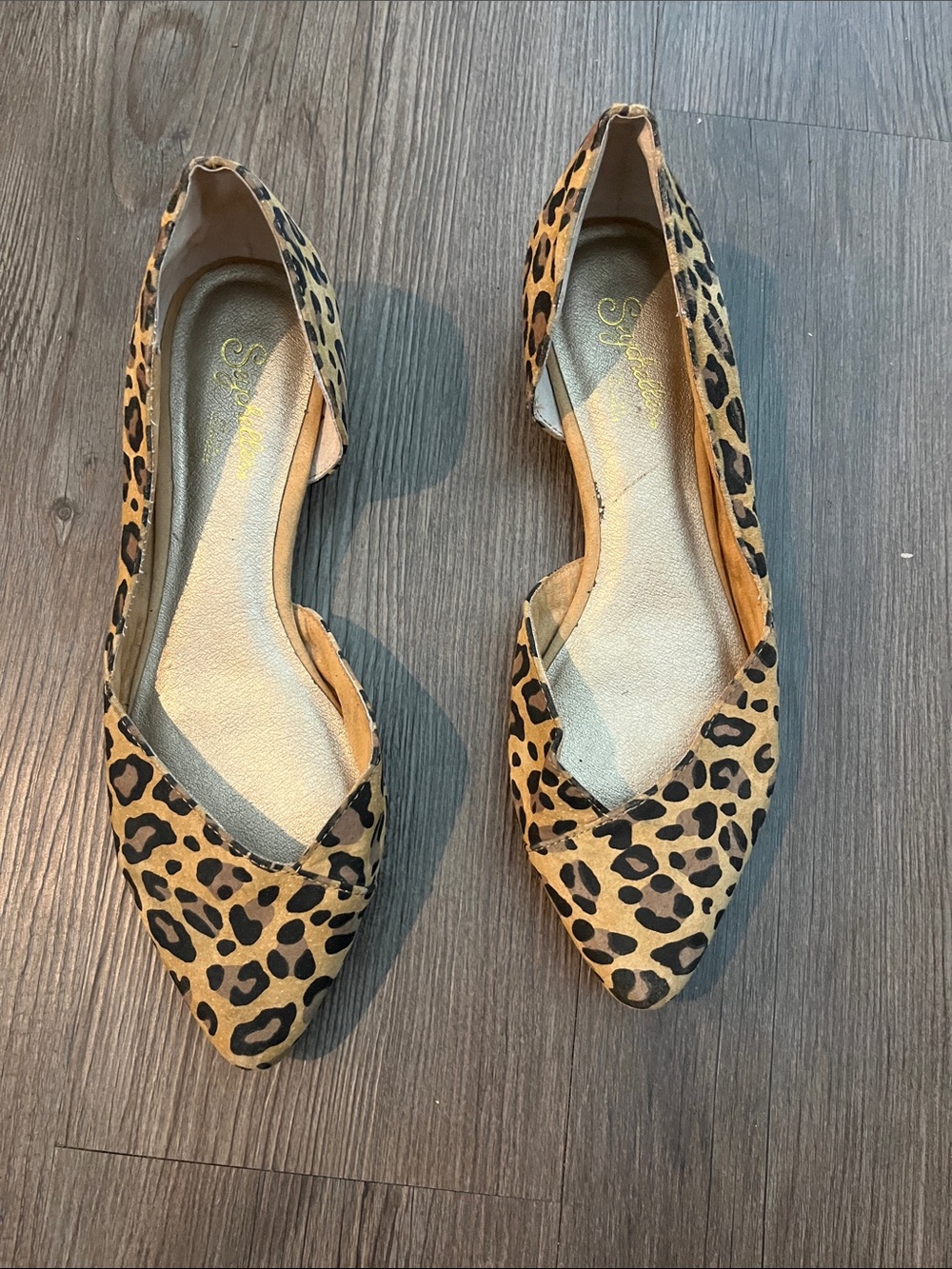 Seychelles Leopard Print Pointed Flats